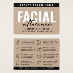 Tarjeta de instrucción de postre facial Premium Kr
