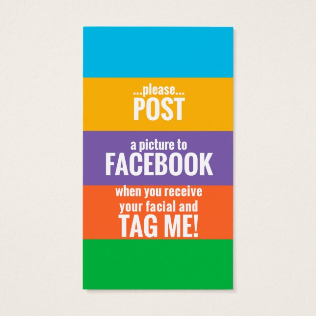 Tarjeta de instrucción Mini-Facial (Atrás)