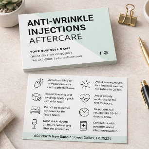 Tarjeta de Instrucción para la Inyección de Botox 