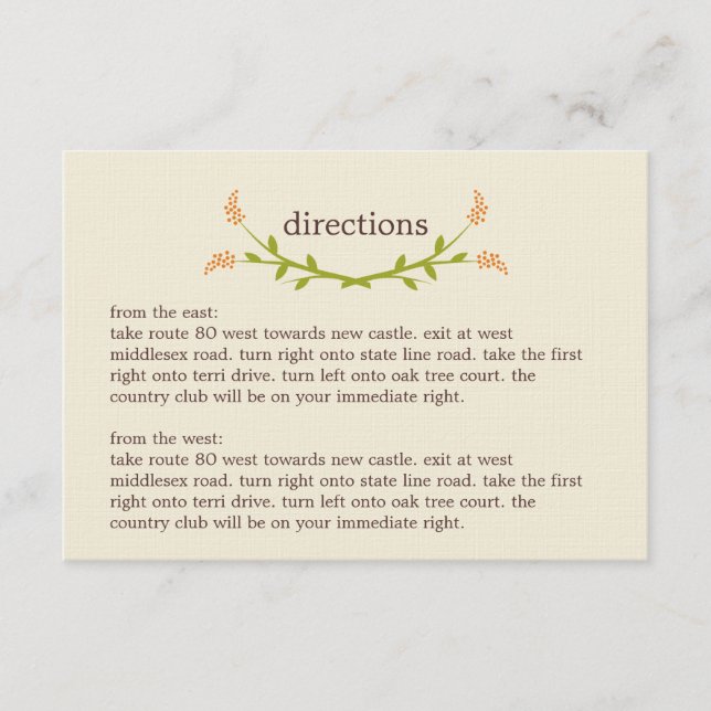 Tarjeta de instrucciones de amor dulce (Anverso)
