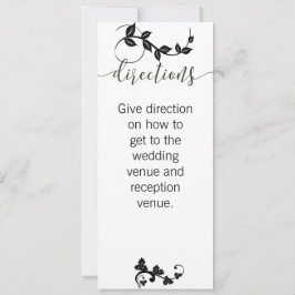 Tarjeta de instrucciones de celebración del matrim
