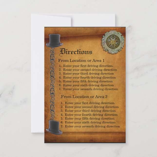 Tarjeta de instrucciones de conducción de Personal (Anverso)