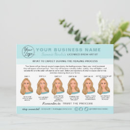 Tarjeta de instrucciones de cuidado posterior de m