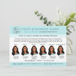 Tarjeta de instrucciones de cuidado posterior de m