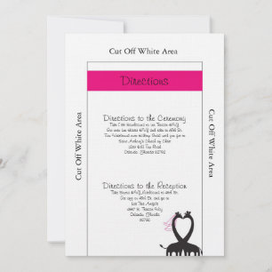 Tarjeta de instrucciones Giraffe Heart Boda