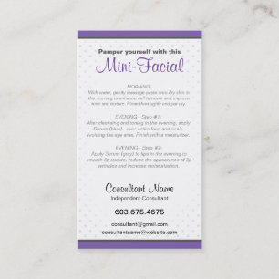 Tarjeta de instrucciones Mini-Facial