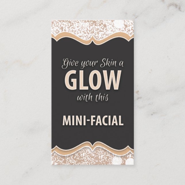 Tarjeta de instrucciones Mini-Facial - RESPLANDOR (Anverso)