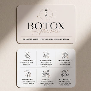 Tarjeta de instrucciones minimalistas de cuidado p
