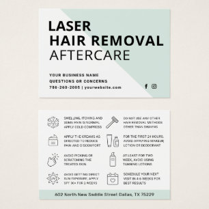 Tarjeta de instrucciones para el cuidado posterior