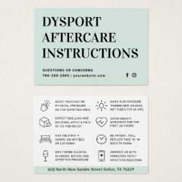 Tarjeta de instrucciones para la inyección de Boto