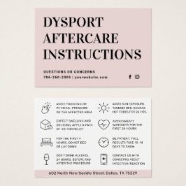 Tarjeta de instrucciones para la inyección de Boto