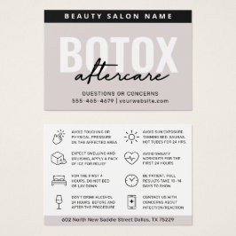 Tarjeta de instrucciones para la inyección de Boto