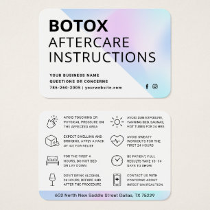 Tarjeta de instrucciones para la inyección de Boto