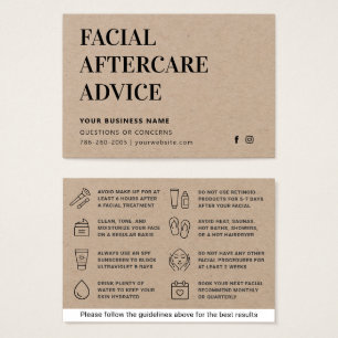 Tarjeta de Instrucciones para la Terapia Facial de