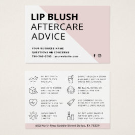 Tarjeta de instrucciones para Lip Rubor AfterCare