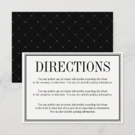 Tarjeta de instrucciones simple y elegante