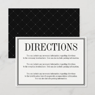 Tarjeta de instrucciones simple y elegante