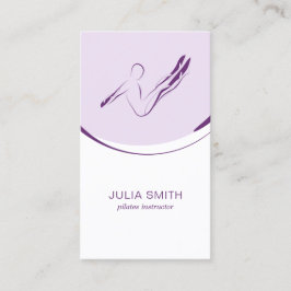 Tarjeta de instructor de pilates con dos poses de 