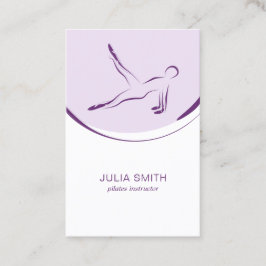 Tarjeta de instructor de pilates con dos poses de 