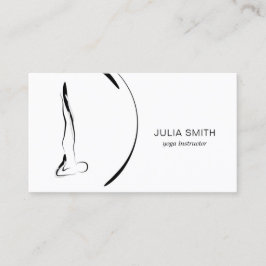 Tarjeta de instructor de yoga con dos poses de yog
