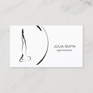 Tarjeta de instructor de yoga con dos poses de yog