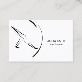 Tarjeta de instructor de yoga con dos poses de yog