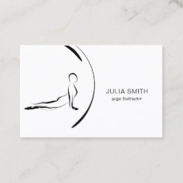 Tarjeta de instructor de yoga con dos poses de yog