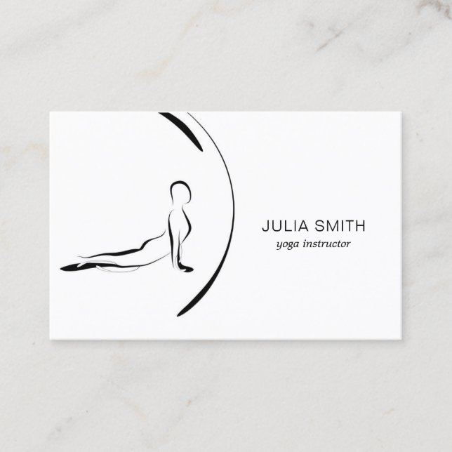 Tarjeta de instructor de yoga con dos poses de yog (Anverso)