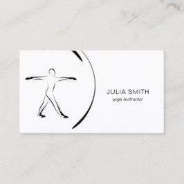 Tarjeta de instructor de yoga con dos poses de yog