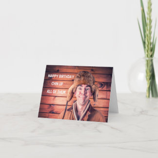 Tarjeta de insulto divertida feliz cumpleaños Chin