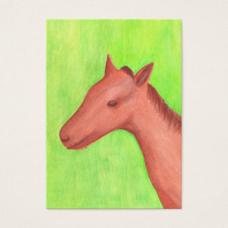 Tarjeta de intercambio de artista de caballo joven