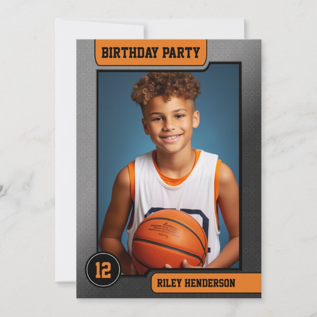 Tarjeta de intercambio de baloncesto Invitación a  (Anverso)