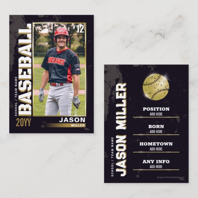Tarjeta de Intercambio de Béisbol, Tarjeta de Juga (Anverso / Reverso)