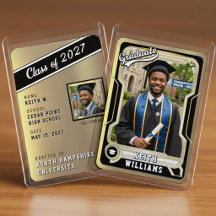 Tarjeta de intercambio de deportes foto graduación