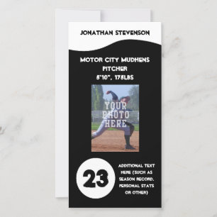 Tarjeta de intercambio de fotografías deportivas,