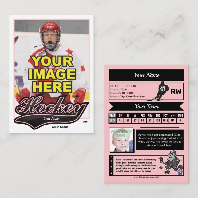 Tarjeta de intercambio de hockey Swash - Estadísti (Anverso / Reverso)