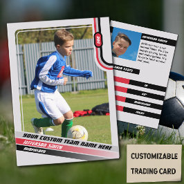 Tarjeta de intercambio de jugador de fútbol rojo g