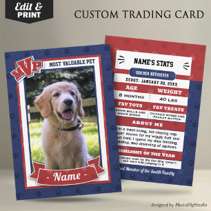 Tarjeta de intercambio de tarjetas de Mascota de P