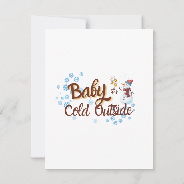 Tarjeta de invierno "Baby It's Cold Outside" (Anverso)