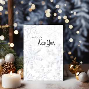 Tarjeta de invierno de copo de nieve - Feliz Año N