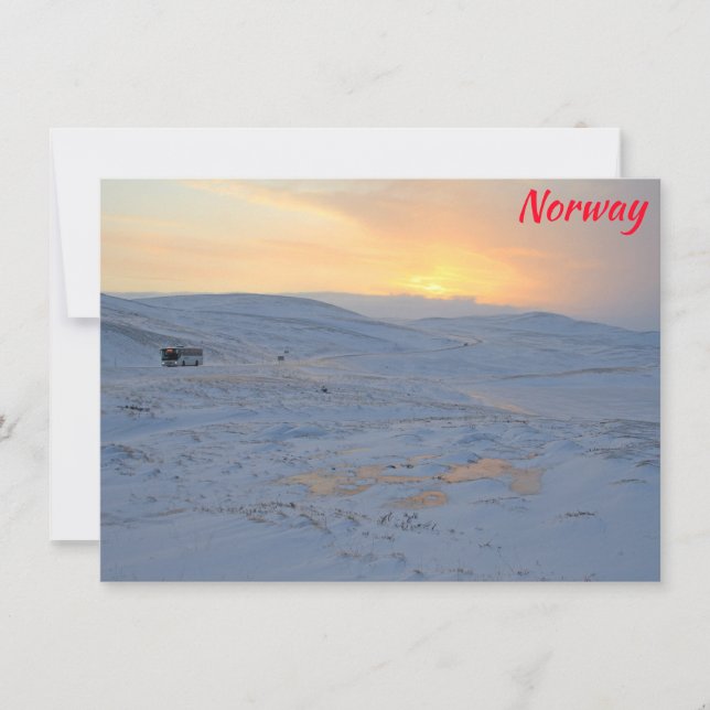 Tarjeta de invierno de Noruega (Anverso)