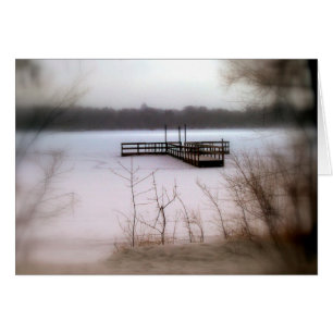 TARJETA DE INVIERNO: Lake Harriet, "Dock", Mpls, M