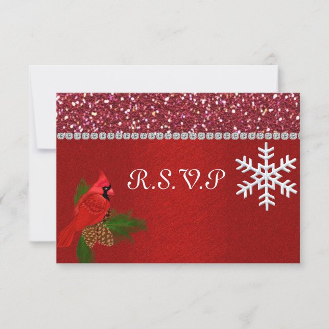 TARJETA DE INVIERNO R.S.V.P CON INVITACIÓN DE COIN (Anverso)