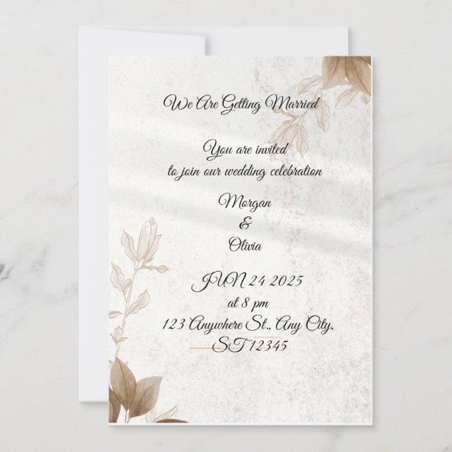 tarjeta de invitación (Anverso)