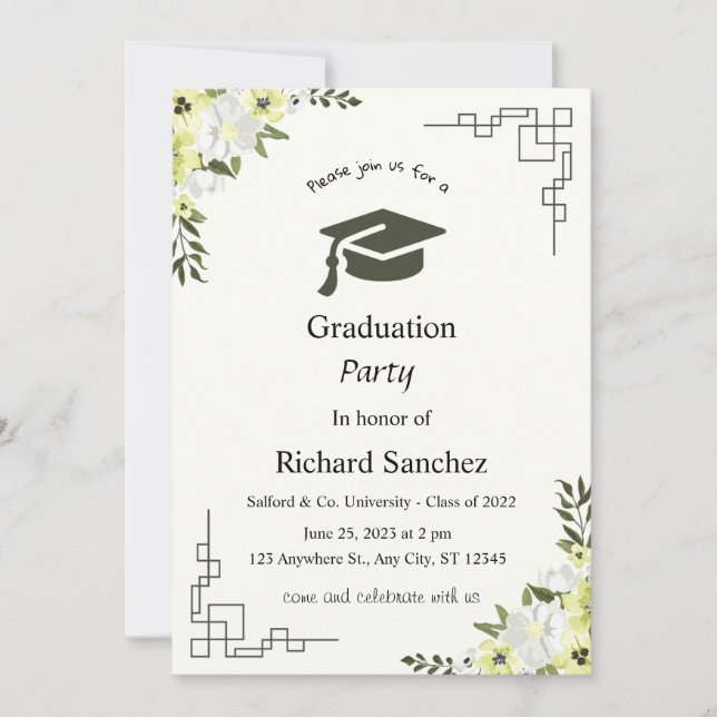 tarjeta de invitación (Anverso)