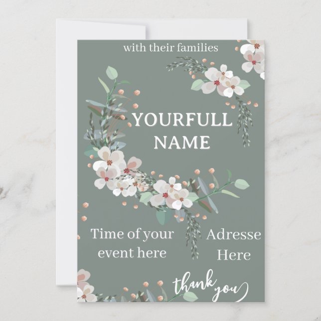 tarjeta de invitación (Anverso)