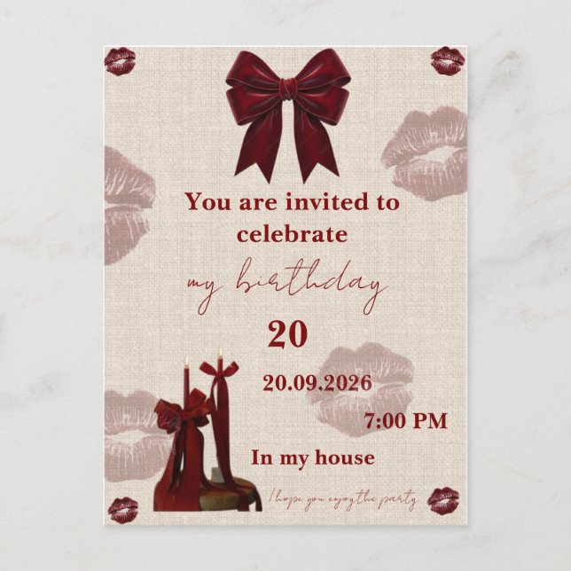 Tarjeta de invitación (Anverso)