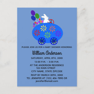 Tarjeta de invitación #2 para Baby Shower Bunny Eg