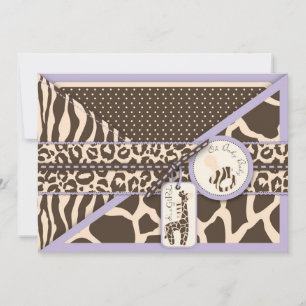 Tarjeta de invitación 2 para el Chica Safari LAV