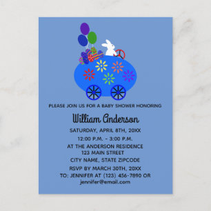 Tarjeta de invitación #3 para Baby Shower Bunny Eg